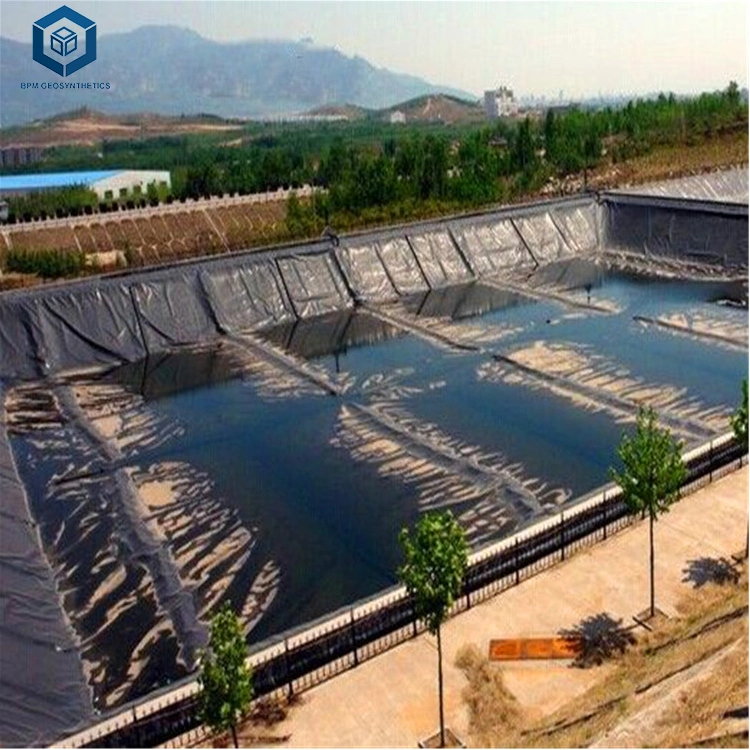 GM13 100% Virgin High Density Polyethylene Anti-Seepage Waterproof Plastic Fish Pond Lining HDPE Smooth Textured Geomembrane for Landfill Mining Lake Dam Liner